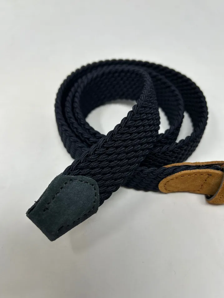 CINTURA ELASTICO G1893 BLU PUNTALE SUEDE BEIGE