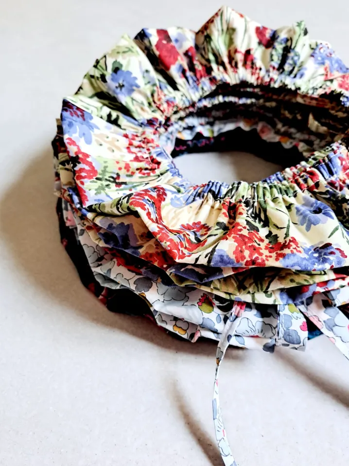 COLLETTO MAXI ROUCHES LIBERTY FABRIC