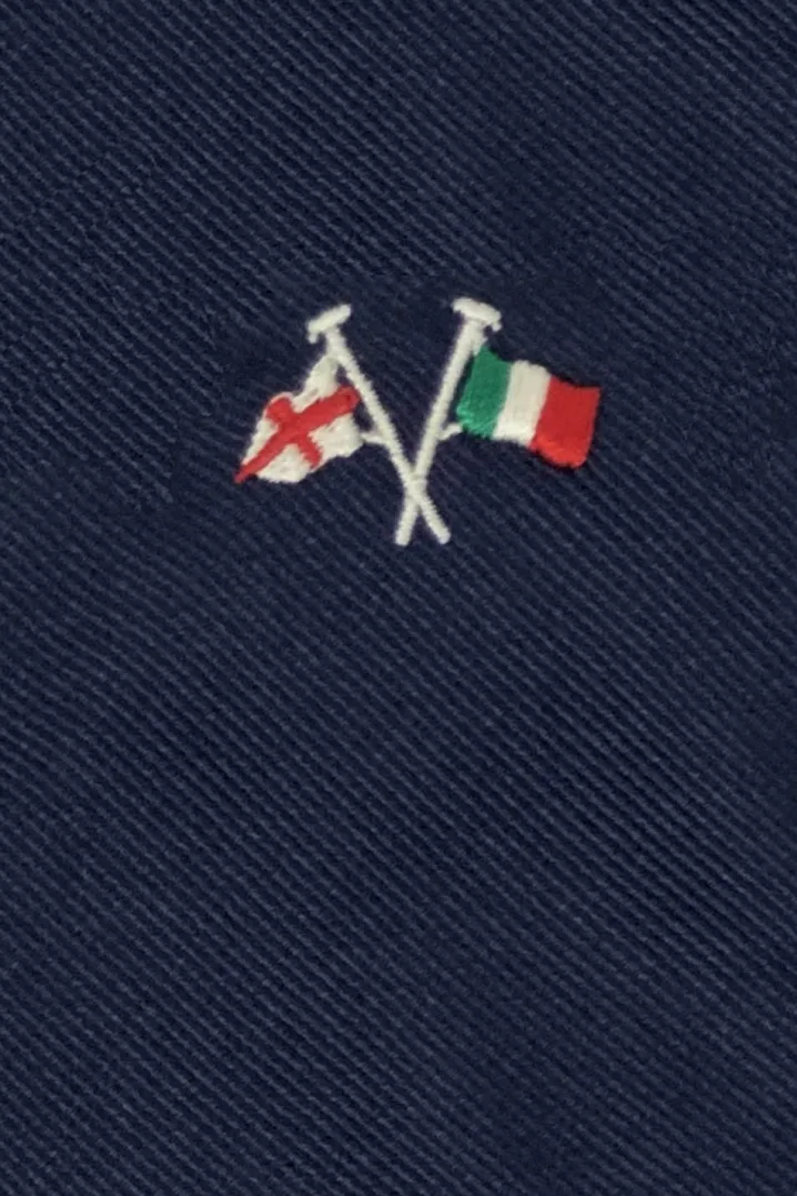 CRAVATTA BANDIERINE INCROCIATE GENOVA ITALIA