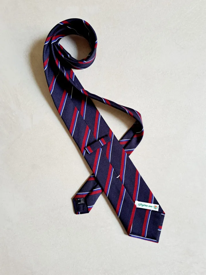 CRAVATTA REGIMENTAL BLU ROSSO CELESTE