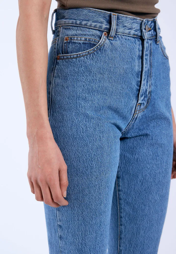 DR.DENIM JEANS VITA ALTA NORA STREAM SKY RETRO