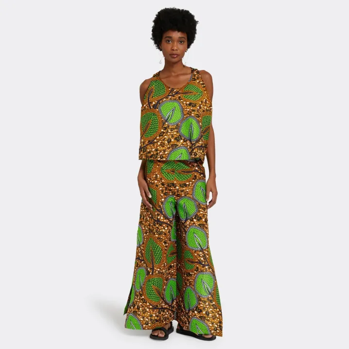 ENDELEA PANTALONI A PORTAFOGLIO AFRICAN WAX