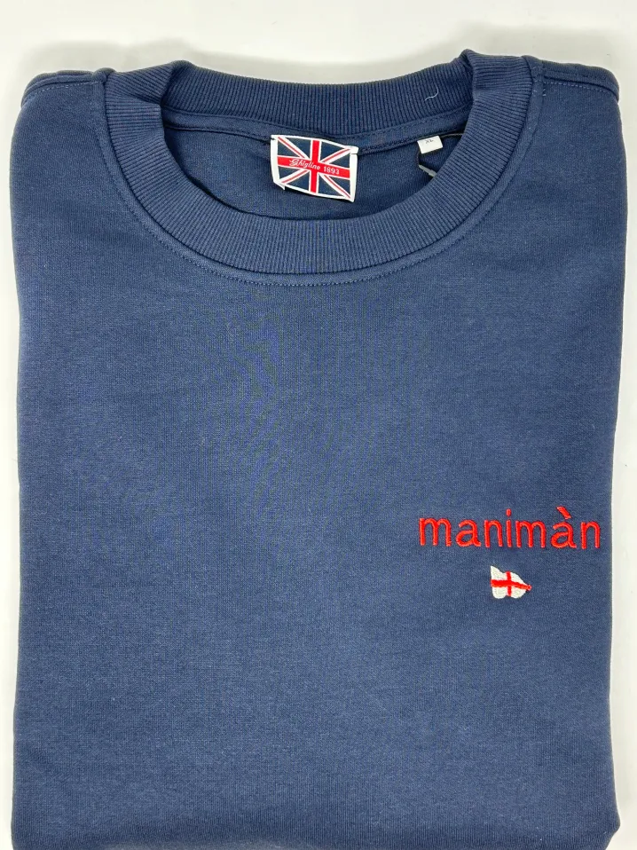FELPA GIROCOLLO "MANIMAN" BLU