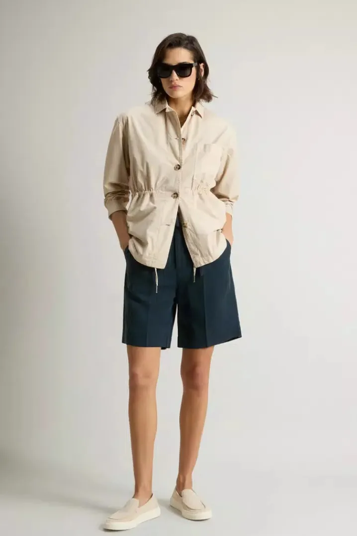 GABARDINE OVERSHIRT LIGHT OAK WOOLRICH