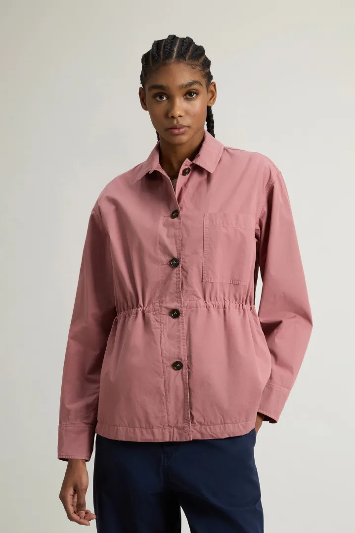GABARDINE OVERSHIRT WITHERED ROSE WOOLRICH