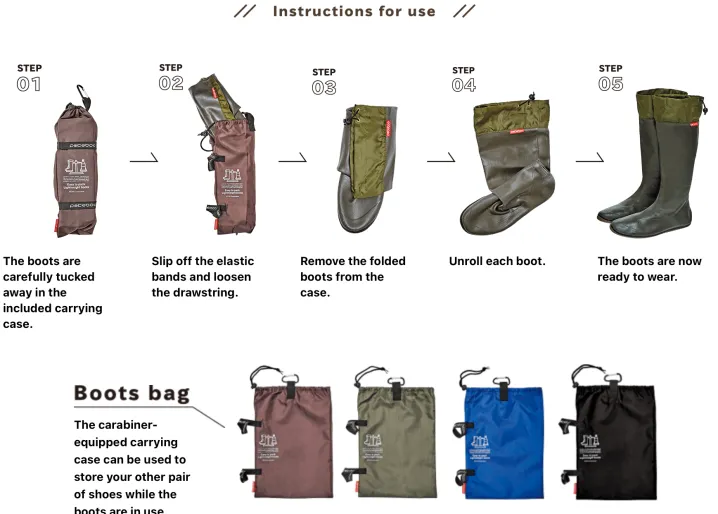 GALOSCE POCKET - PACKABLE WATERPROOF BOOTS MILITARE