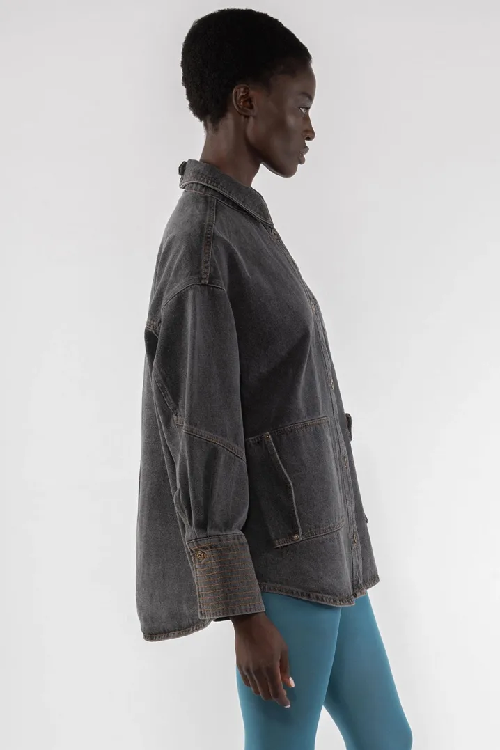GIACCA CAMICIA OVERSHIRT DENIM GRIGIO OOFWEAR
