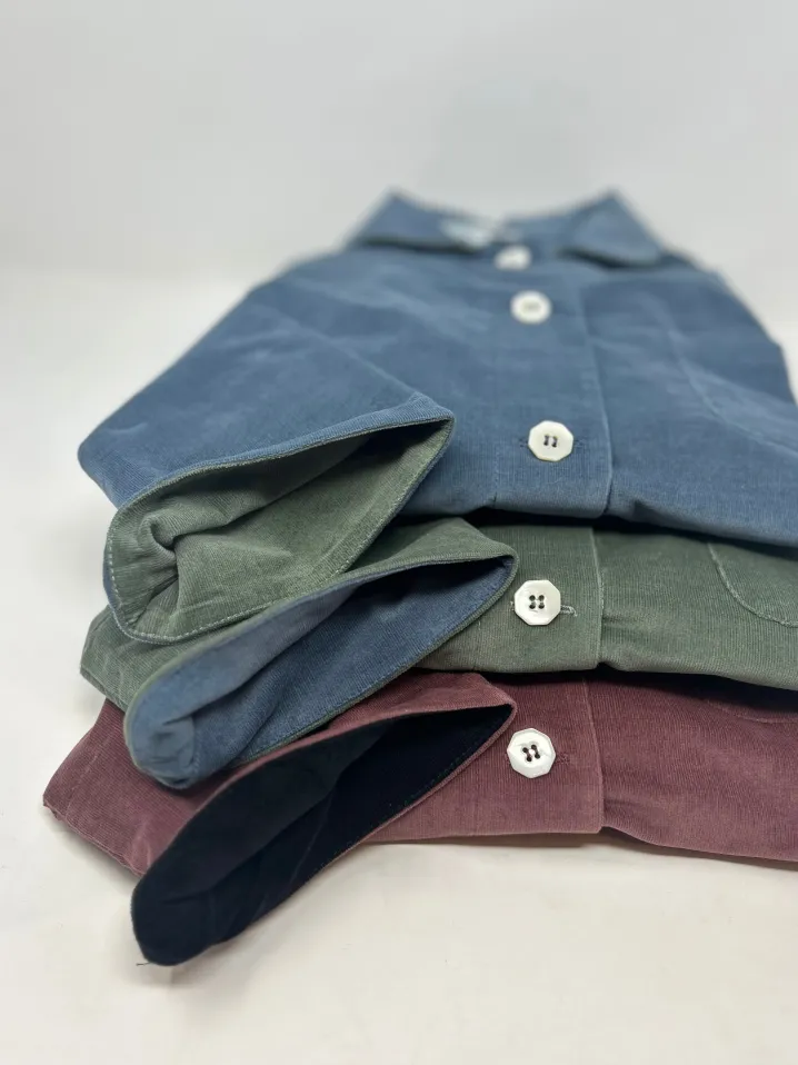 GIACCA CAMICIA "AUDREY" VELLUTO 2000 RIGHE
