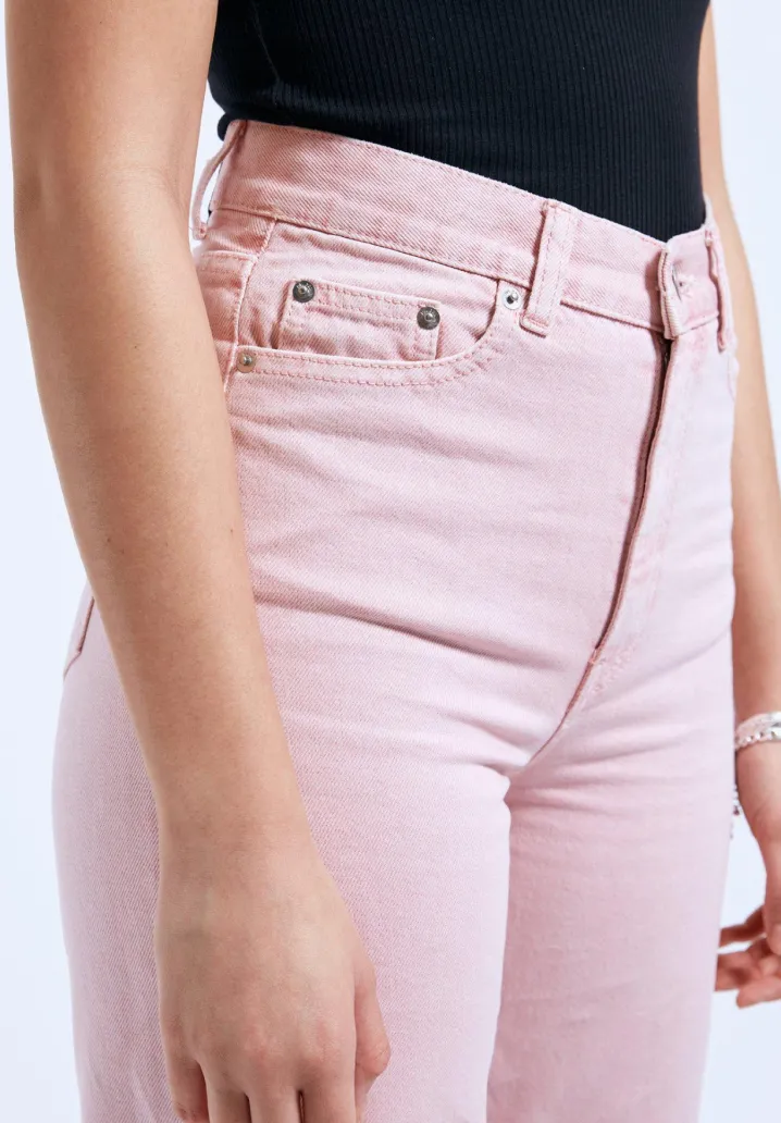 JEANS REGULAR FIT ECHO WASHED PINK