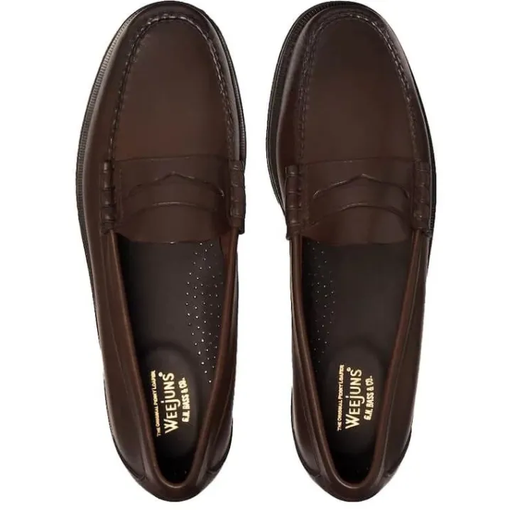 LARSON SOFT PENNY LOAFERS CIOCCOLATO G.H.BASS WEEJUNS