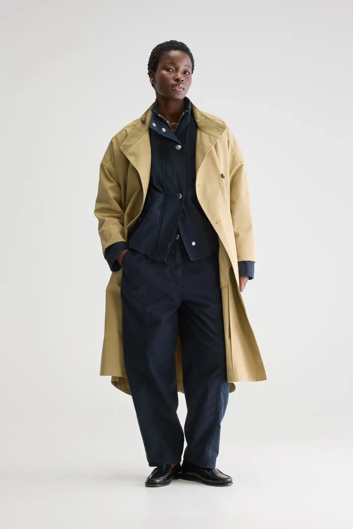 LONG TRENCH OVERSIZE BEIGE