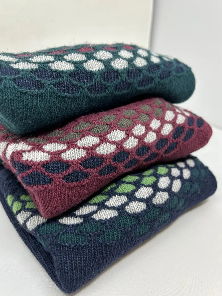 MAGLIONE GIROCOLLO POIS FIRE ISLE VERDE