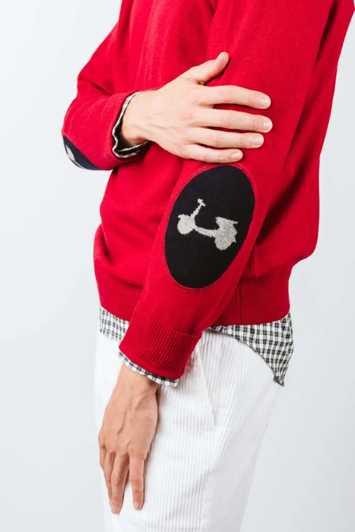 MAGLIONE "50 SPECIAL" GIROCOLLO TOPPA DISEGNO VESPA