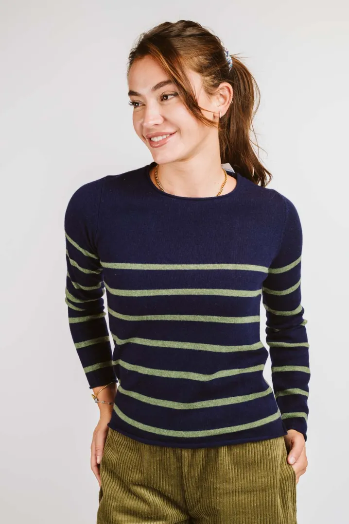 MAGLIONE "BOCCADASSE" COLLO ROTOLINO RIGA