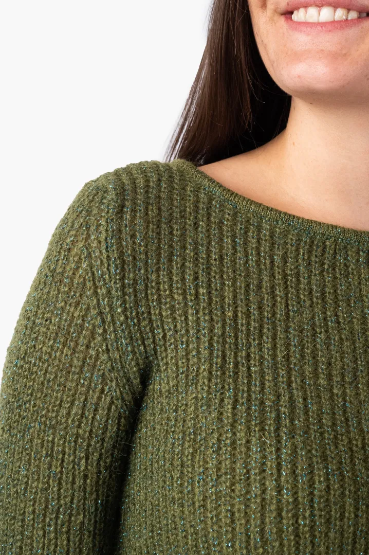 MAGLIONE "DAISY" LUREX MANICA SVASATA