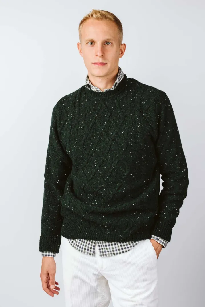 MAGLIONE "FRED" ARAN TWEED