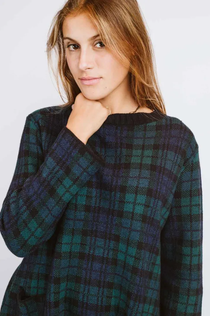 MAGLIONE "STEPHANIE" TARTAN BLACKWATCH