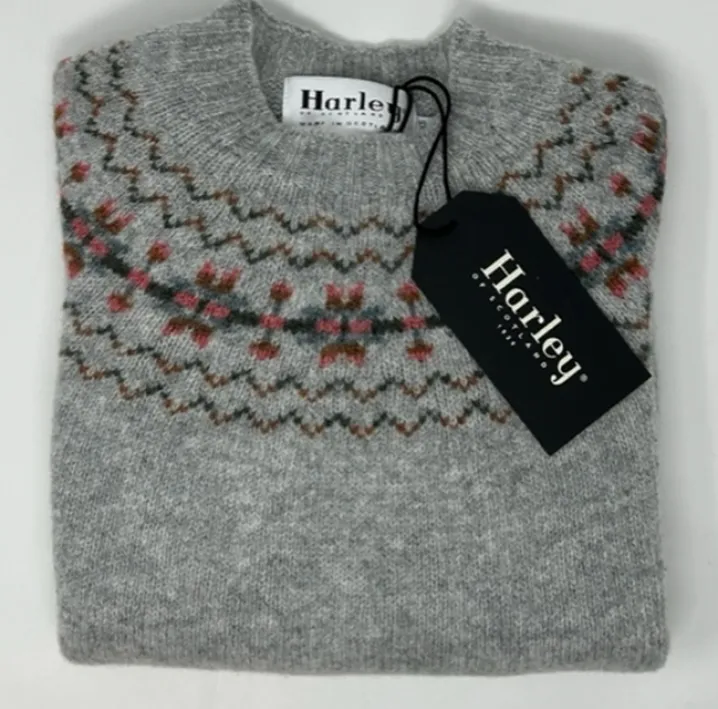 MAGLIONE SHETLAND SCOTTISH FAIR ISLE HARLEY OF SCOTLAND FOR GHIGLINO