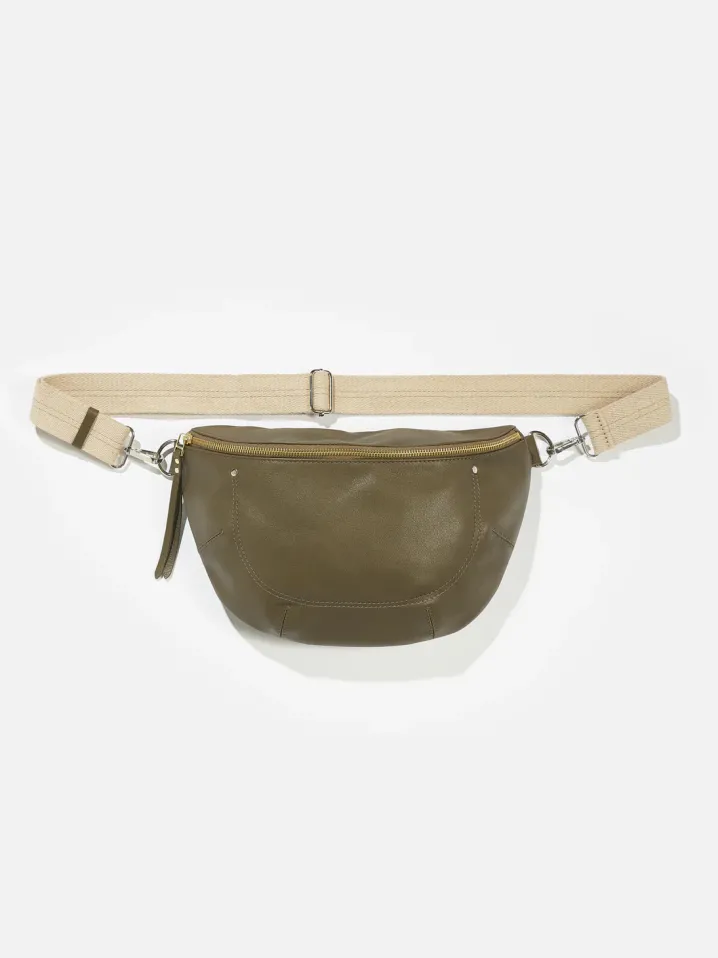 MARSUPIO VERA PELLE MILITARE