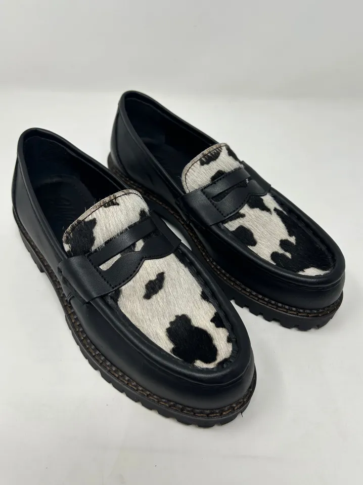MOCASSINO NERO/CAVALLINO MUCCA GHIGLINO