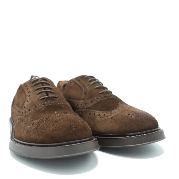 MOCASSINO PELLE SCAMOSCIATA TESTA MORO SAXONE OF SCOTLAND