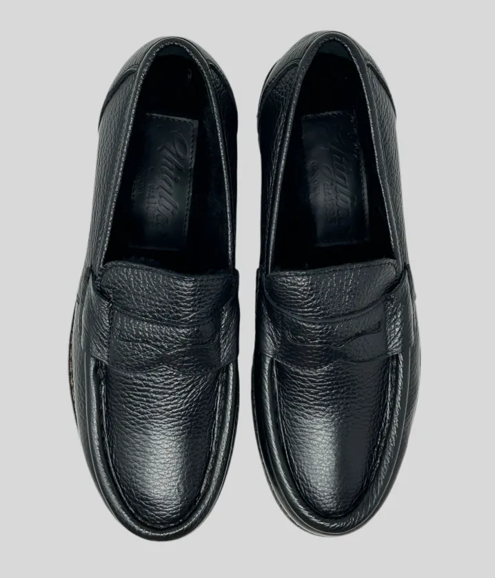 MOCASSINO PENNY ECOFUR INTERNA NERO GHIGLINO