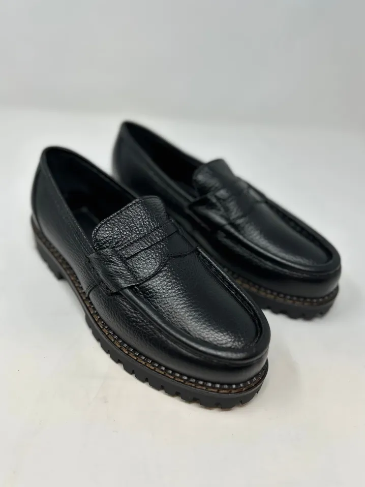 MOCASSINO PENNY ECOFUR INTERNA NERO GHIGLINO