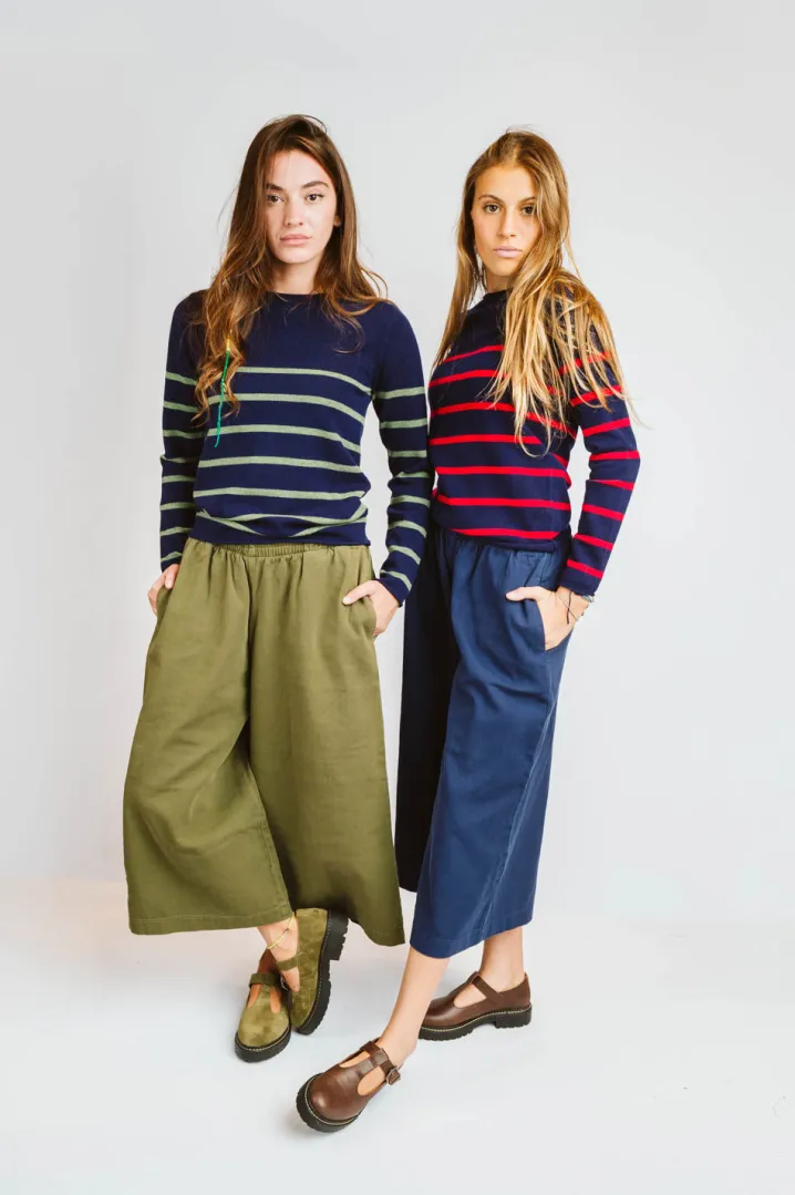 PANTALONE CROPPED “DEL MARINAIO” COTONE ECOLOGICO