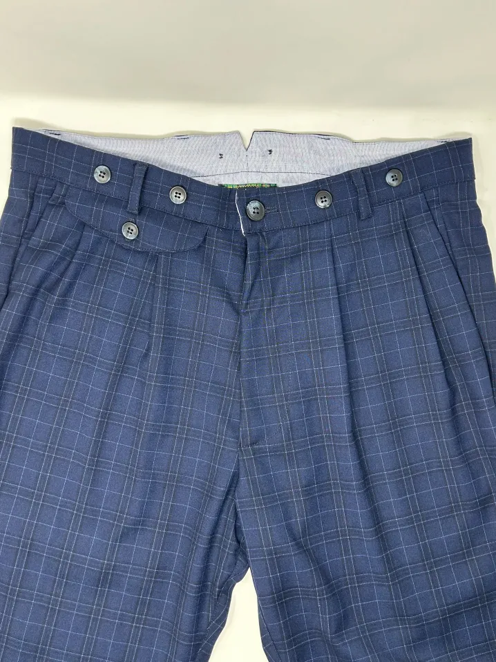 PANTALONE "HENRY" PRINCIPE DI GALLES BLU