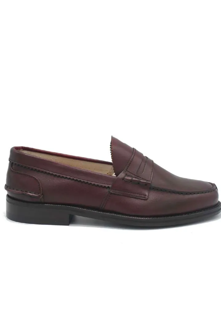 PENNY LOAFER PELLE BORDEAUX SAXONE OF SCOTLAND