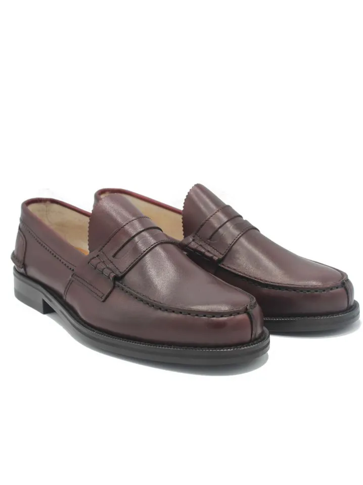 PENNY LOAFER PELLE BORDEAUX SAXONE OF SCOTLAND