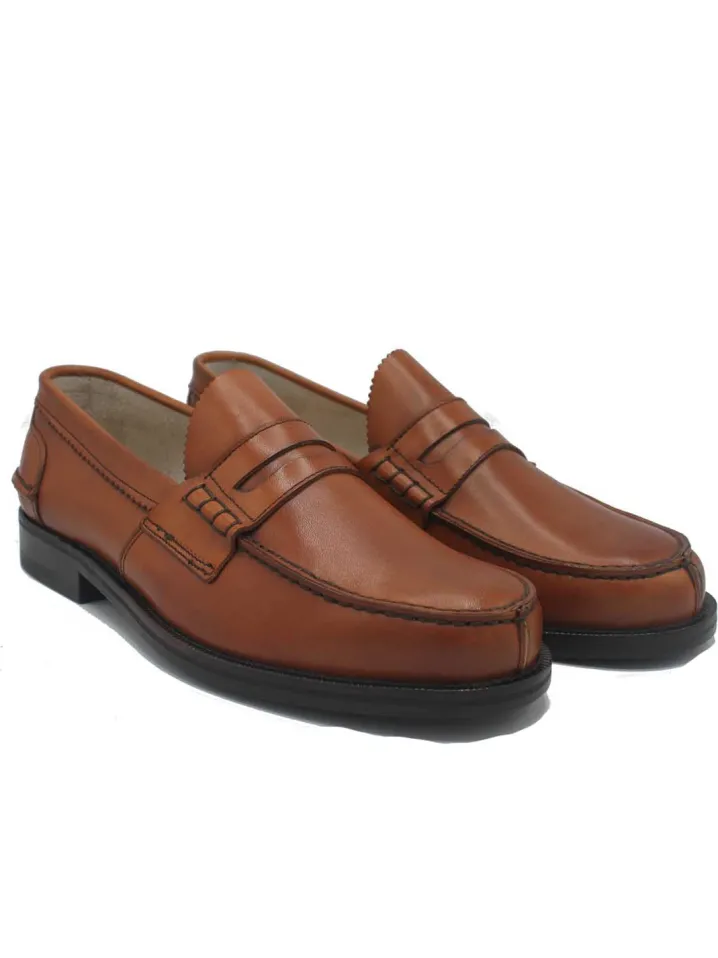 PENNY LOAFER PELLE CHESTNUT SAXONE OF SCOTLAND