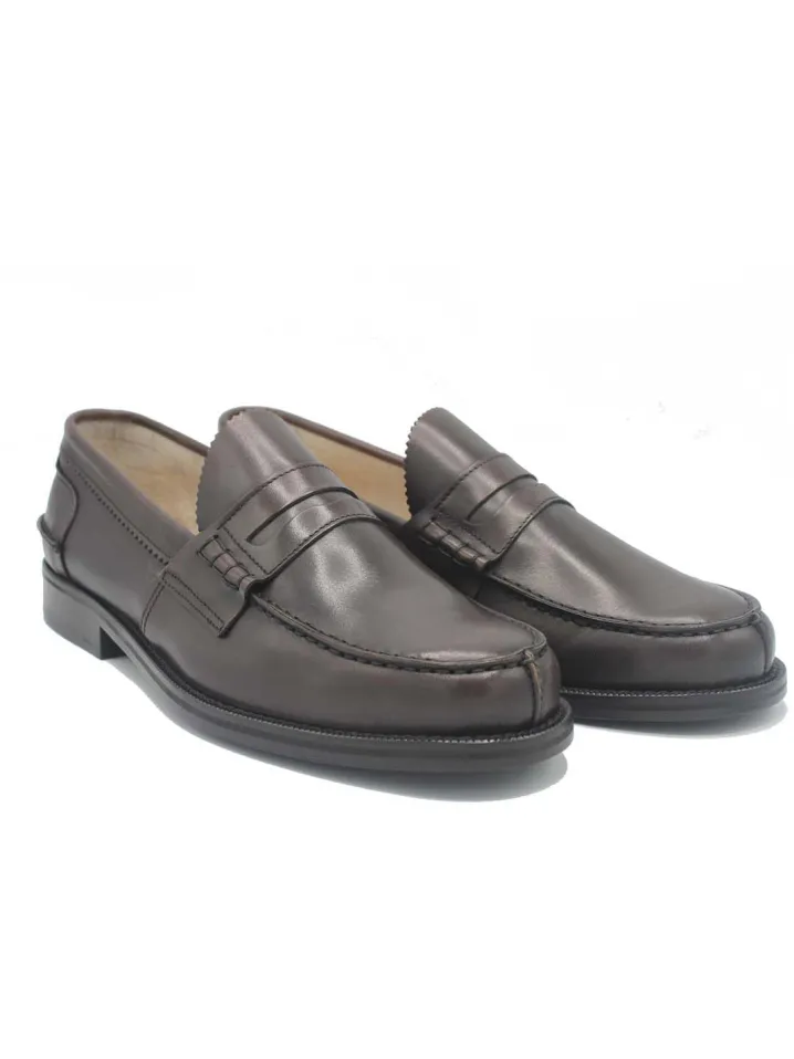 PENNY LOAFER PELLE MARRONE SAXONE OF SCOTLAND