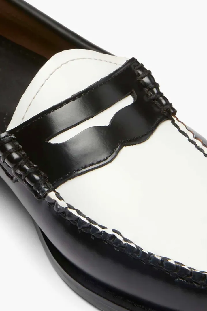 PENNY LOAFERS BLACK/WHITE G.H.BASS WEEJUNS.