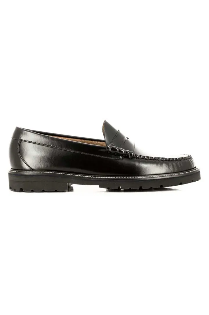 PENNY LOAFERS LARSON BLACK LEATHER G.H.BASS WEEJUNS