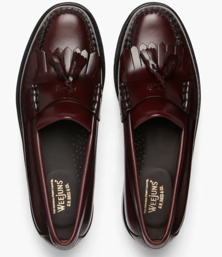 PENNY LOAFERS NAPPINA LAYTON KILTIE WINE G.H.BASS WEEJUNS