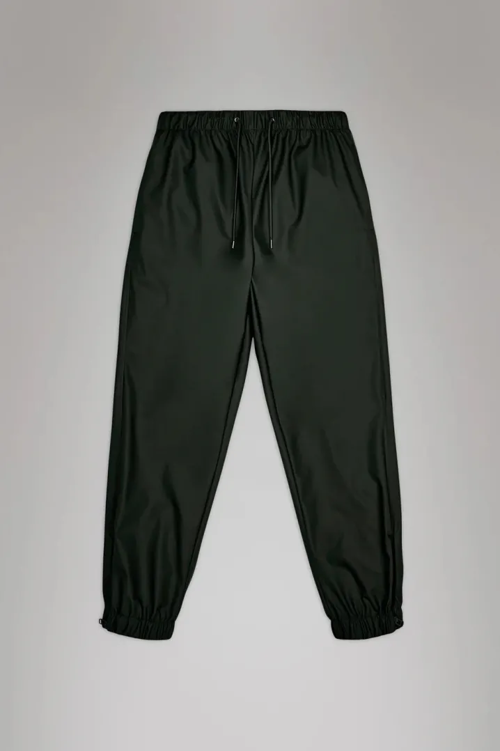 RAINS RAIN PANTS REGULAR PANTALONI CERATA UOMO IMPERMEABILI REGULAR FIT GREEN