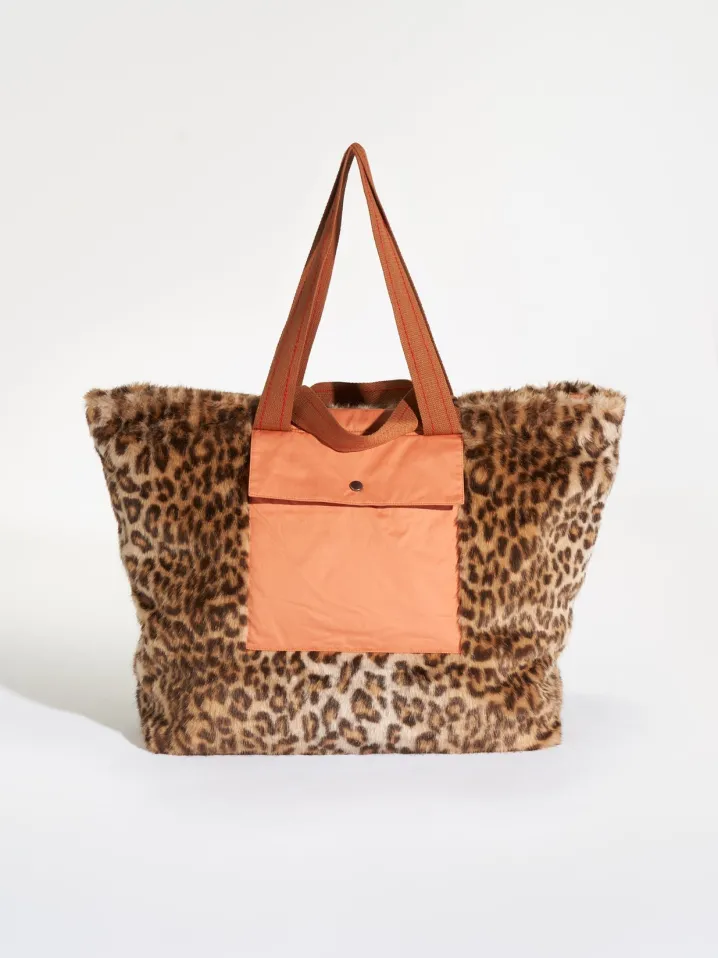SHOPPER ECO FUR LEOPARD PRINT