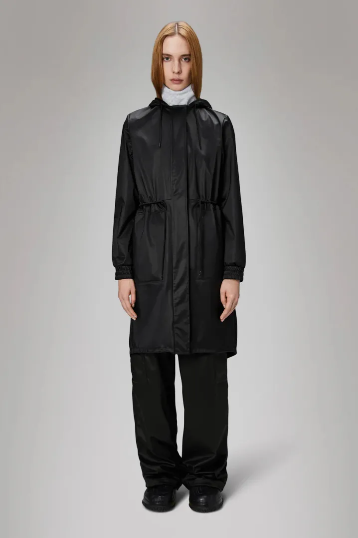 STRING PARKA NERO RAINS