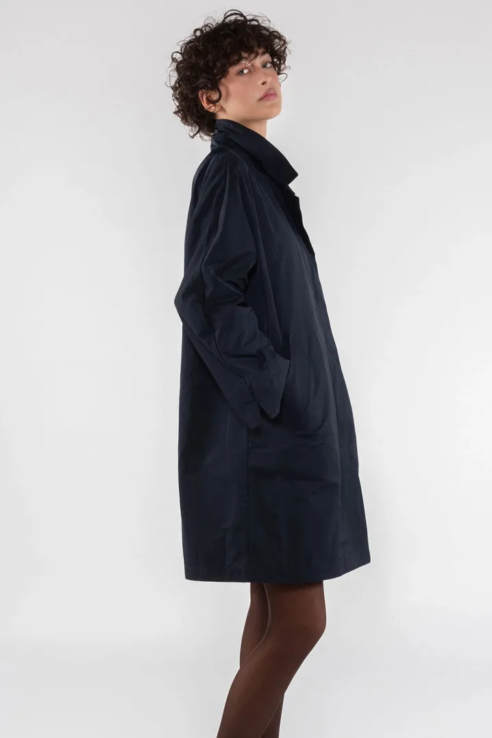 TRENCH NYLON MEMORY BLU NOTTE OOFWEAR