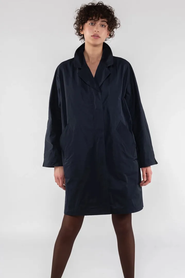 TRENCH NYLON MEMORY BLU NOTTE OOFWEAR