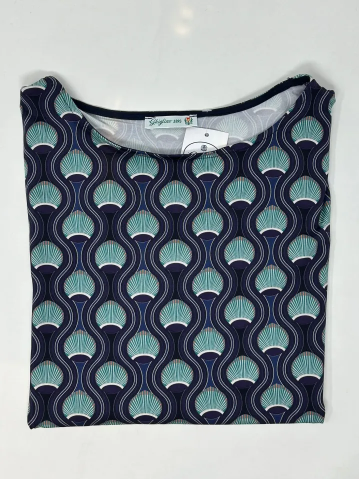 T-SHIRT CECILIA STAMPA PAVONE