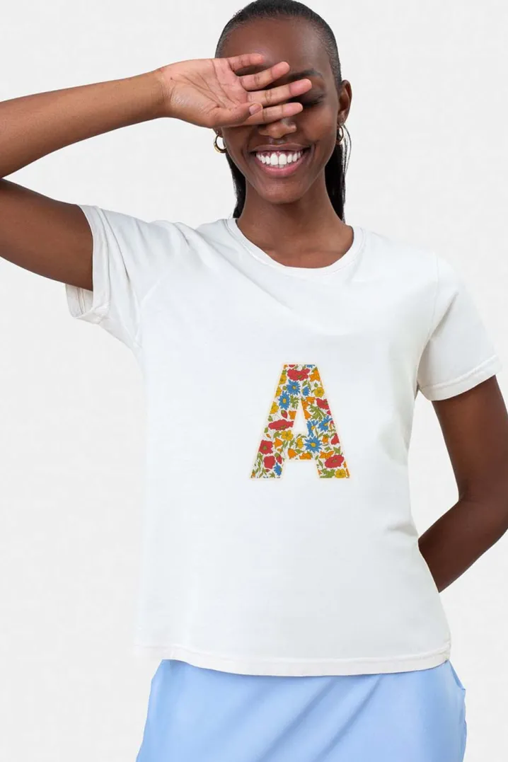 T-SHIRT INIZIALE MADE WITH LIBERTY FABRICS